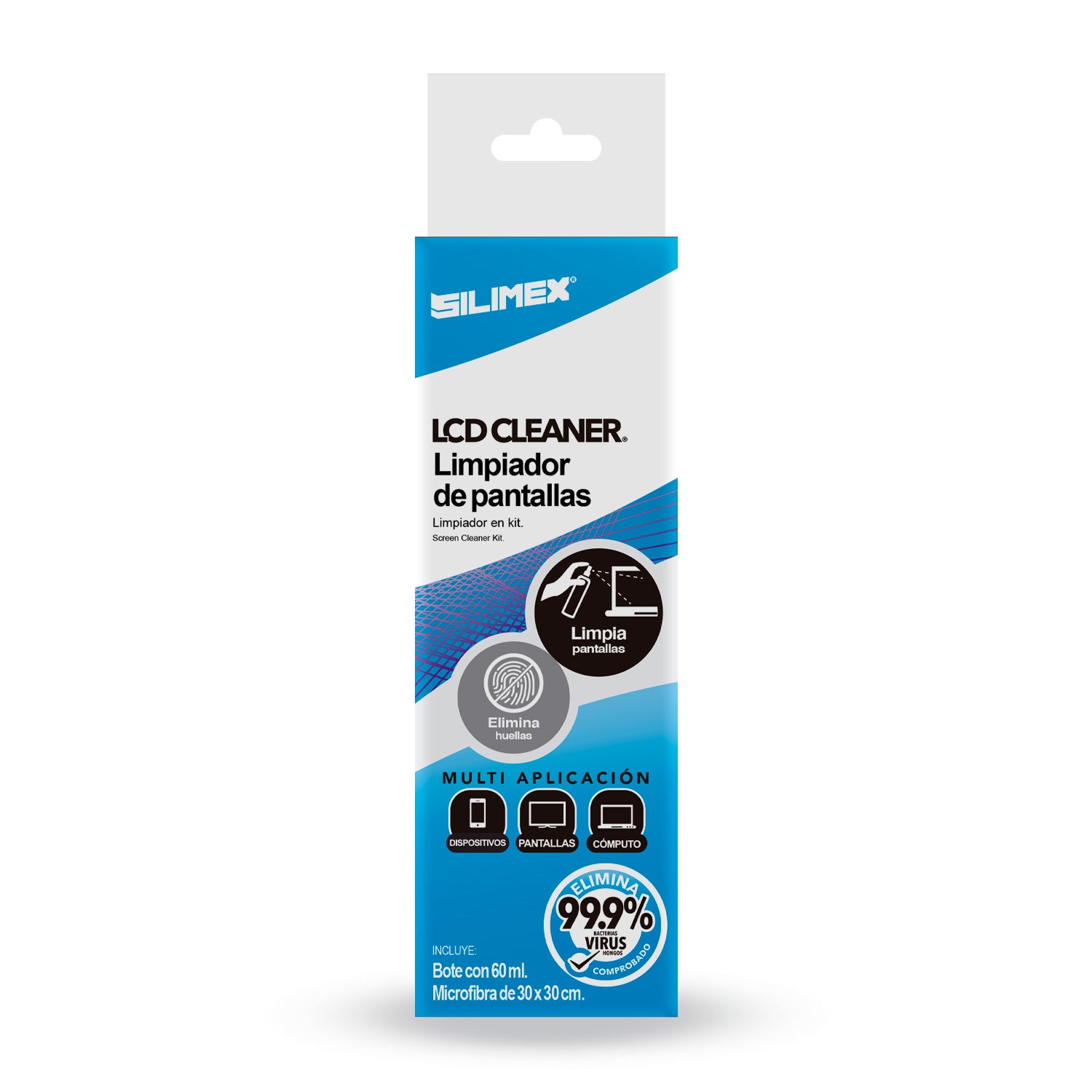 Kit LCD Cleaner SILIMEX - Color blanco, Atomizador Kit LCD Cleaner SILIMEX - Color blanco, Atomizador